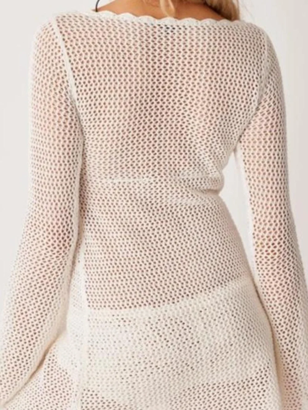 Frankies Bikinis Collette Crochet Tunic Cover Up